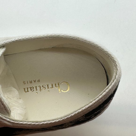 DIOR WALK'N Jardin Botaniqu Cotton Flat Lace Up Low Top Sneakers Shoes - Picture 12 of 16